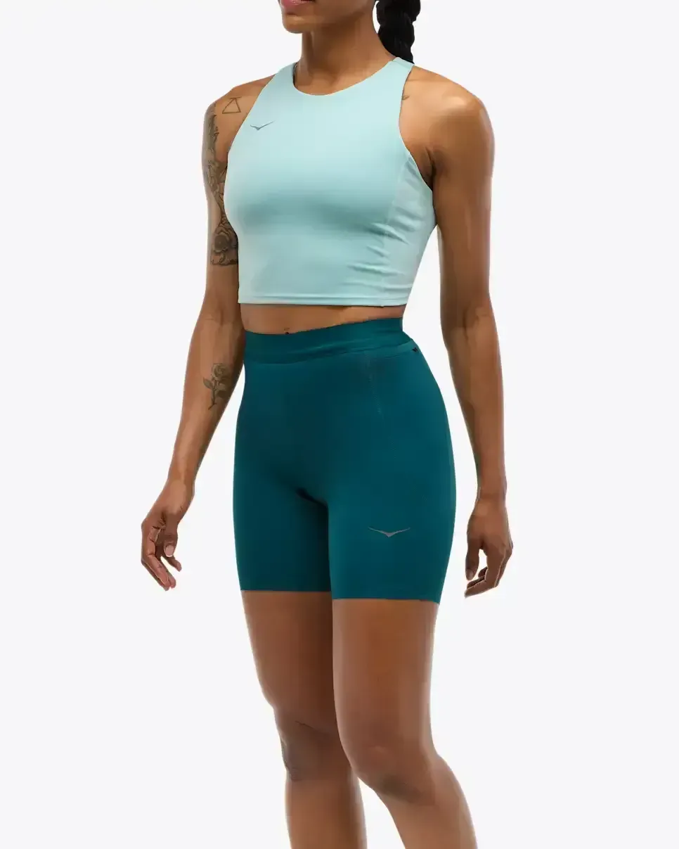 HOKA Novafly 6″ Strickshorts Blue Twilight (Damen) Media front view
