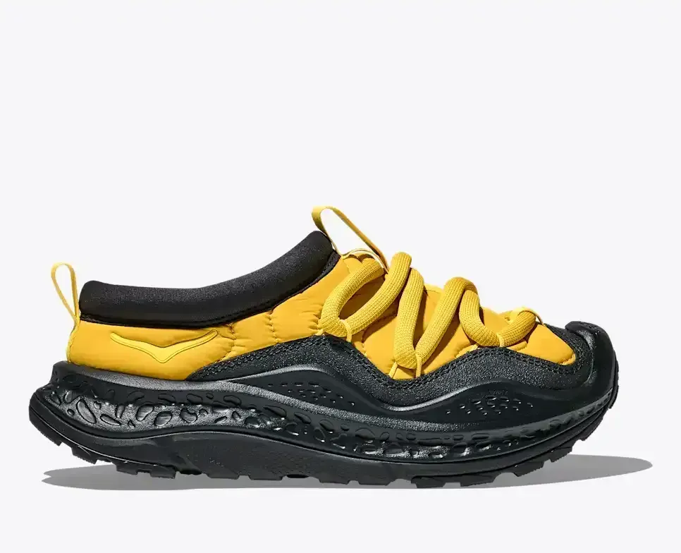 HOKA Ora Primo Gelbgold Schwarz Media front view