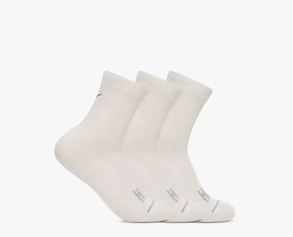 HOKA Quarter Run Socke 3er-Pack Weiß/Weiß/Weiß Media front view
