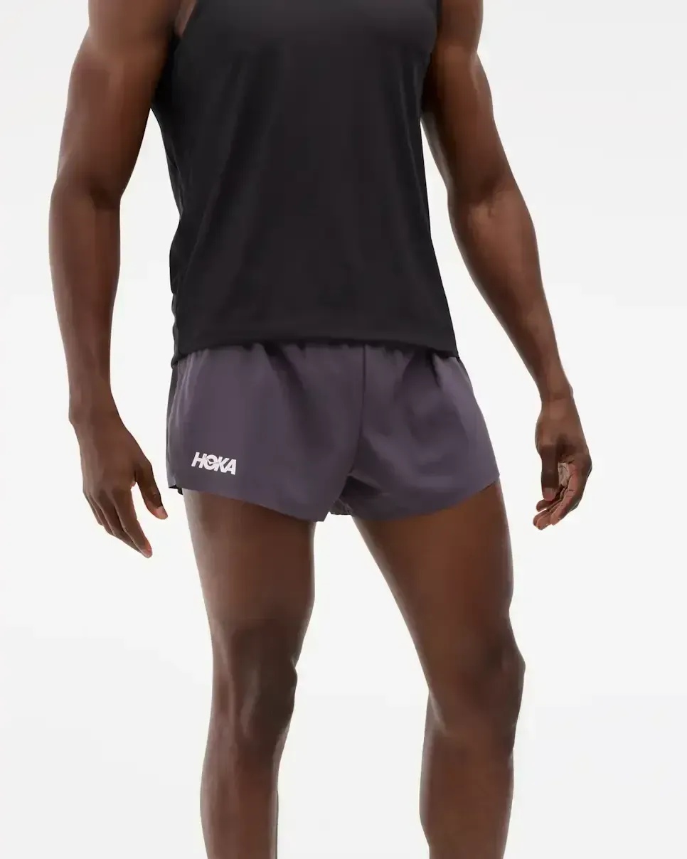 HOKA Race Day Split Short Squid Ink Media front view
