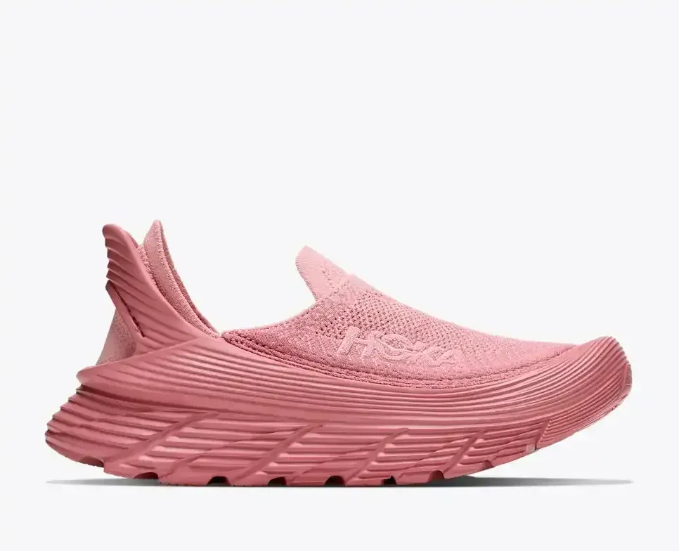 HOKA Restore TC Dewy Pink Rose Garden Pink Media front view