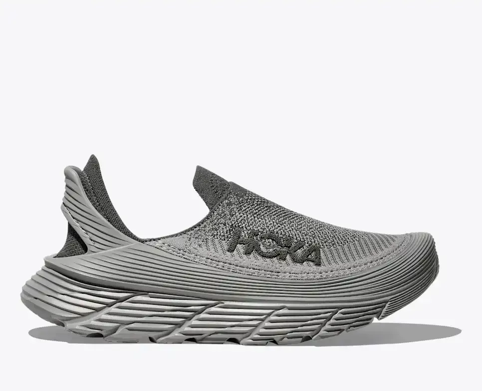 HOKA Restore TC Satellite Grey Stellar Grey Media front view