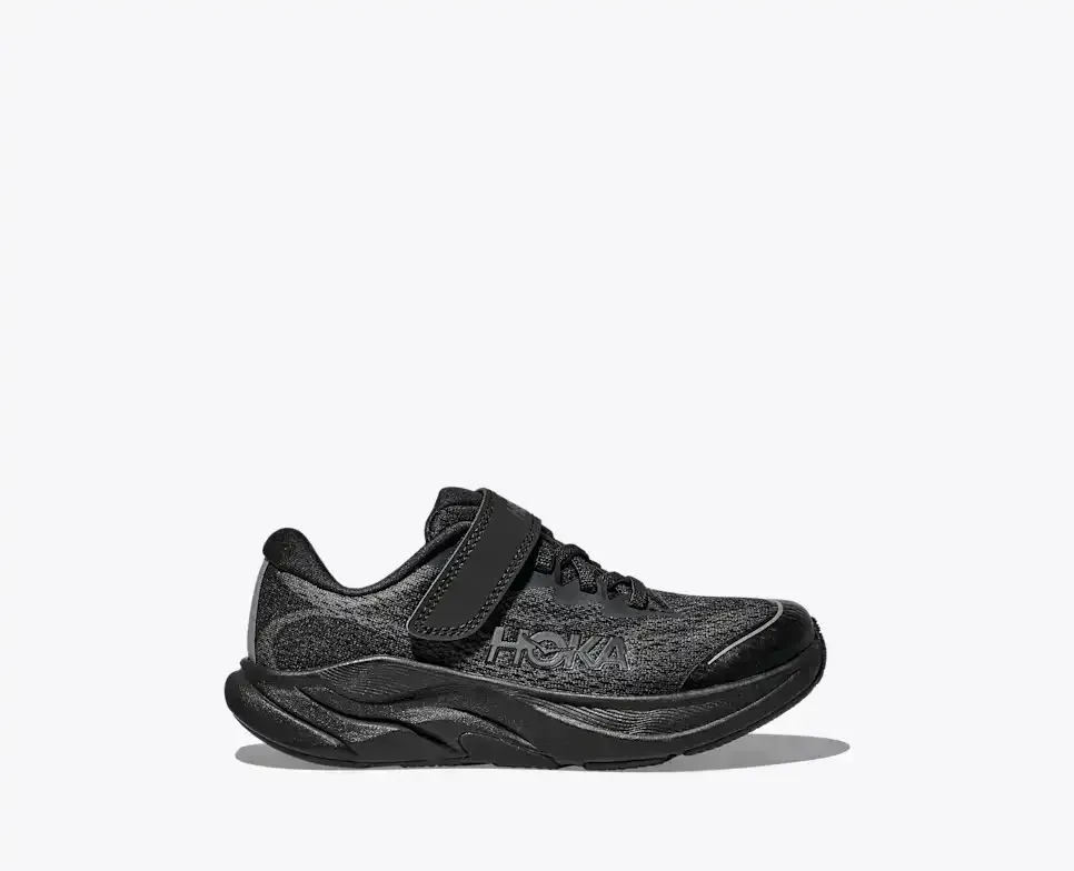 HOKA Rincon 4 Schwarz (Kleine Kinder) Media front view