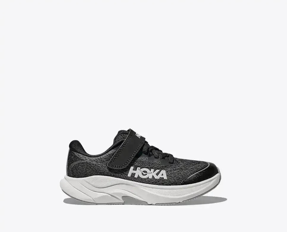 HOKA Rincon 4 Schwarz Weiß (Kleine Kinder) Media front view