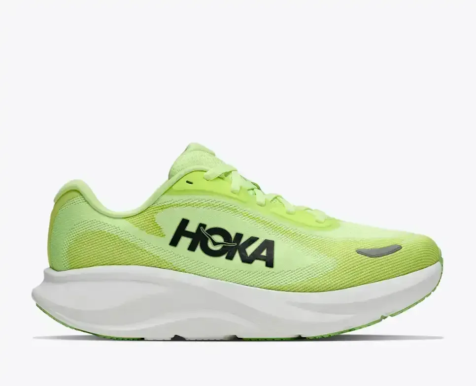HOKA Rincon 5 Neon Yuzu Schwarz (Damen) Media front view