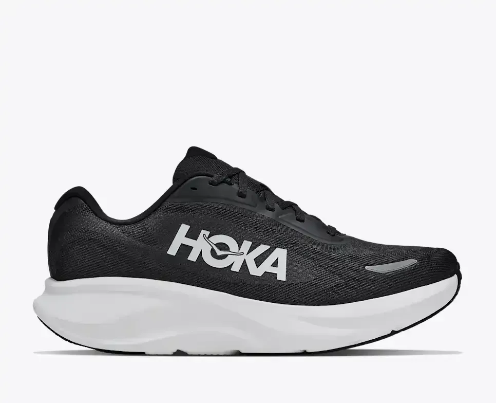 HOKA Rincon 5 Schwarz Weiß Media front view