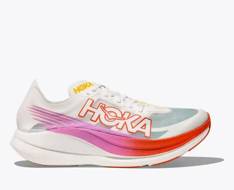 HOKA Rocket X 2 Frost Lava Media front view