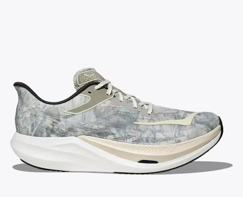 HOKA Rocket X 3 John Elliott Spray Grün Weiß Media front view