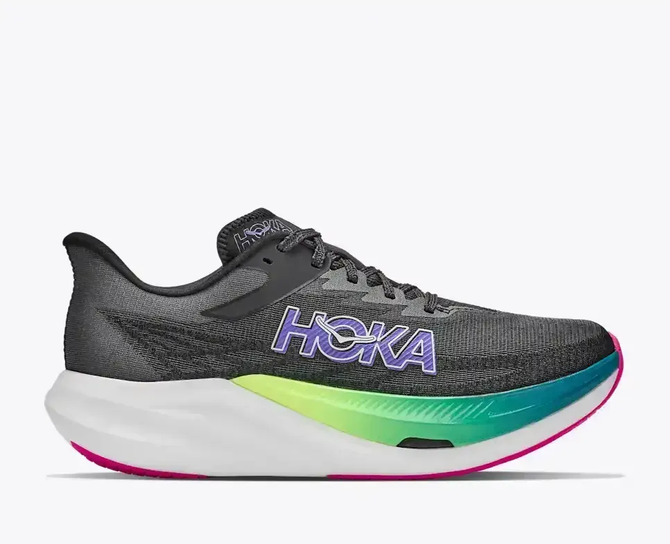 HOKA Rocket X 3 Schwarzer Neonnebel Media front view