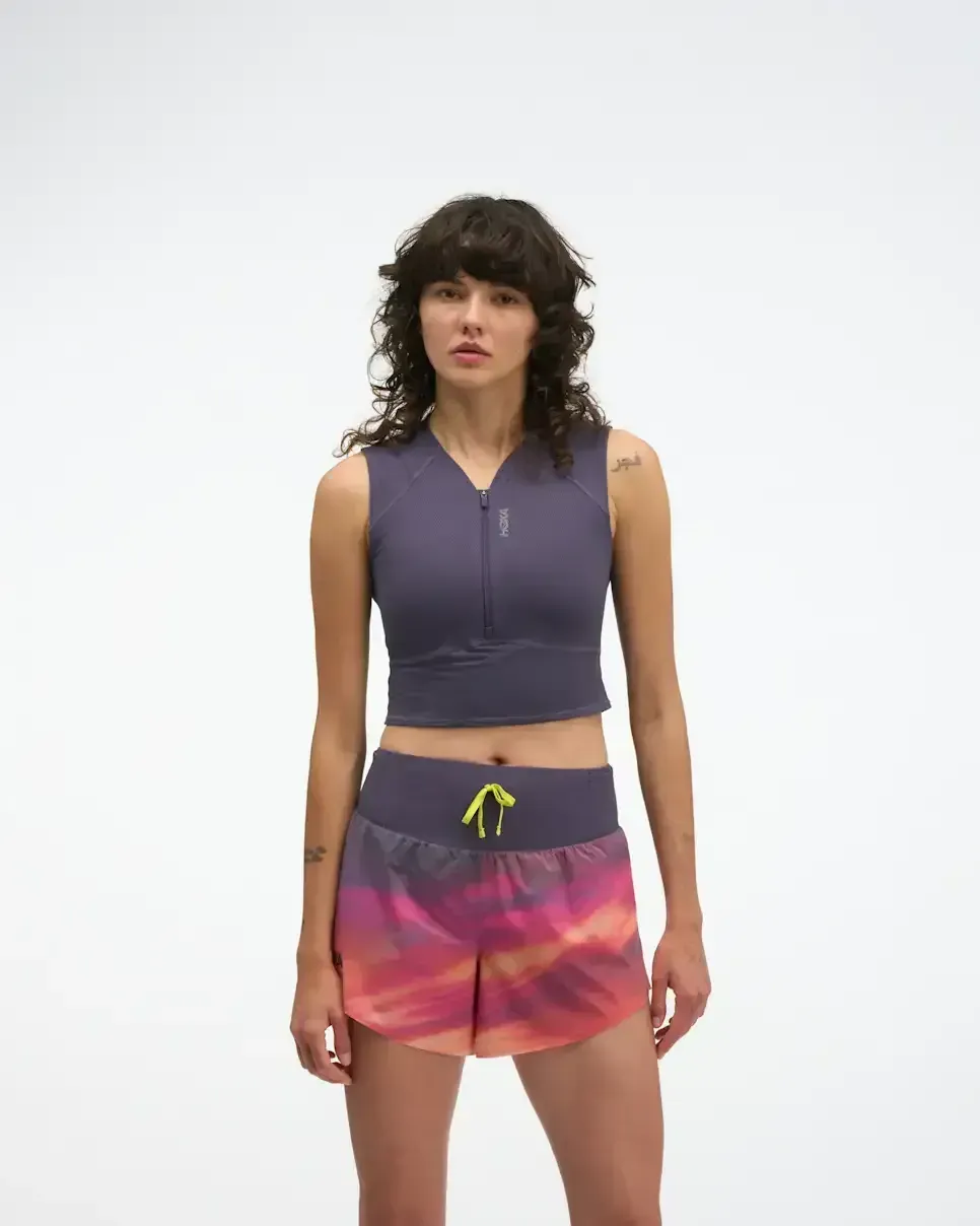 HOKA SkyBreeze Crop Tank Squid Ink (Damen) Media front view