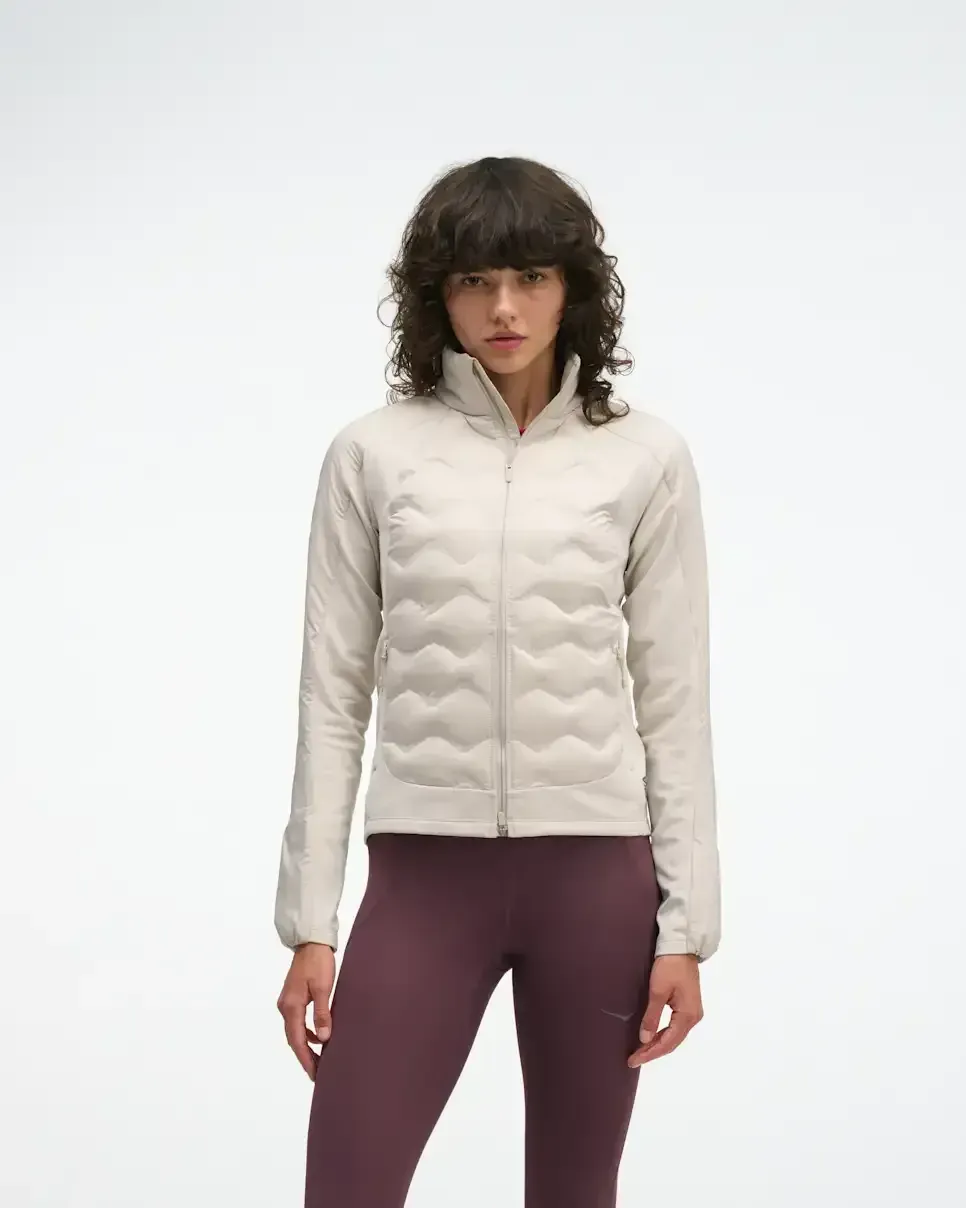 HOKA SkyFill Isolierte Jacke River Rock Grey (Damen) Media front view