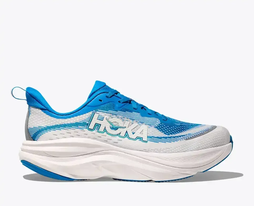 HOKA Skyflow Blue Frost Media front view
