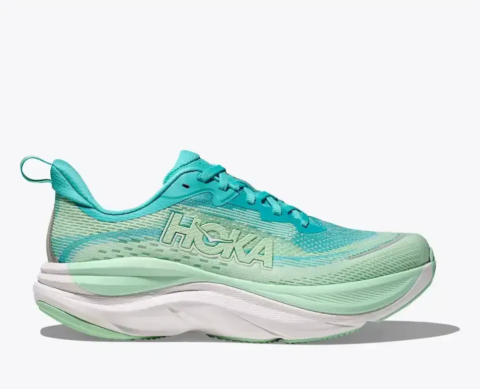 HOKA Skyflow Cielo Blue Mint Fluorite (Damen) Media front view