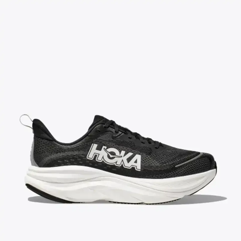 HOKA Skyflow Schwarz Weiß Media front view