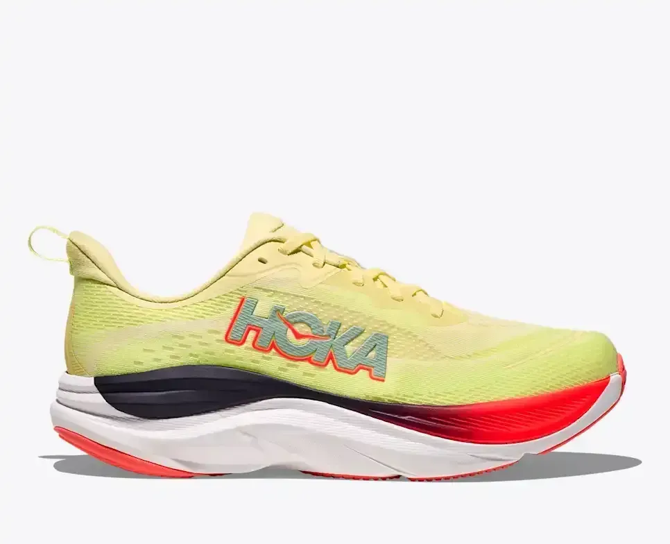 HOKA Skyflow Sunlight Neon Yuzu Media front view