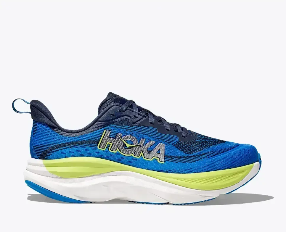 HOKA Skyflow Varsity Navy Electric Cobalt Media front view