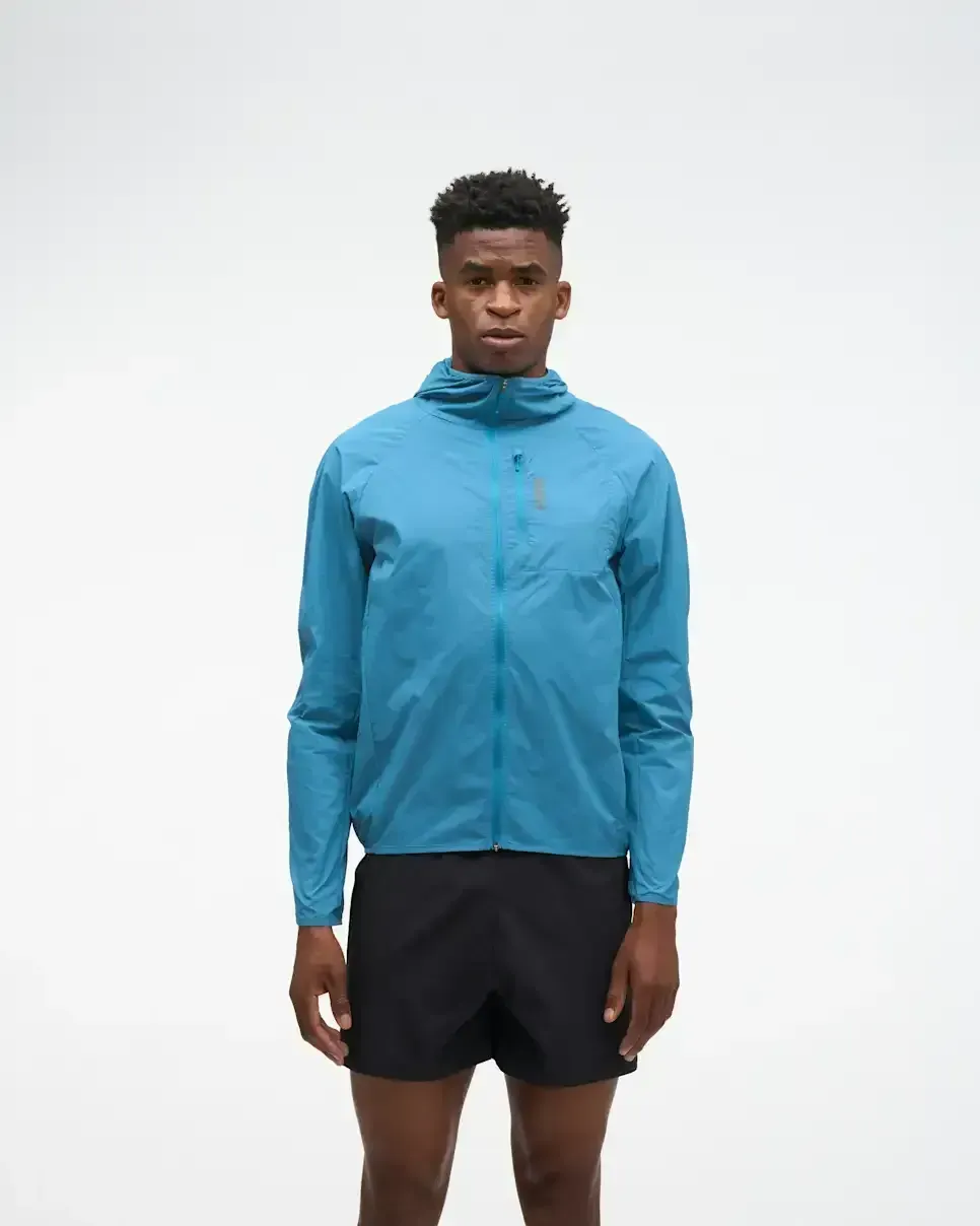 HOKA SkyFlow Windjacke Night Glow Blue Media front view