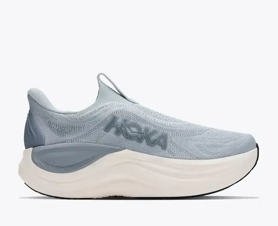 HOKA Skyward Laceless Mineral Blue Washed Blue (Damen) Media front view