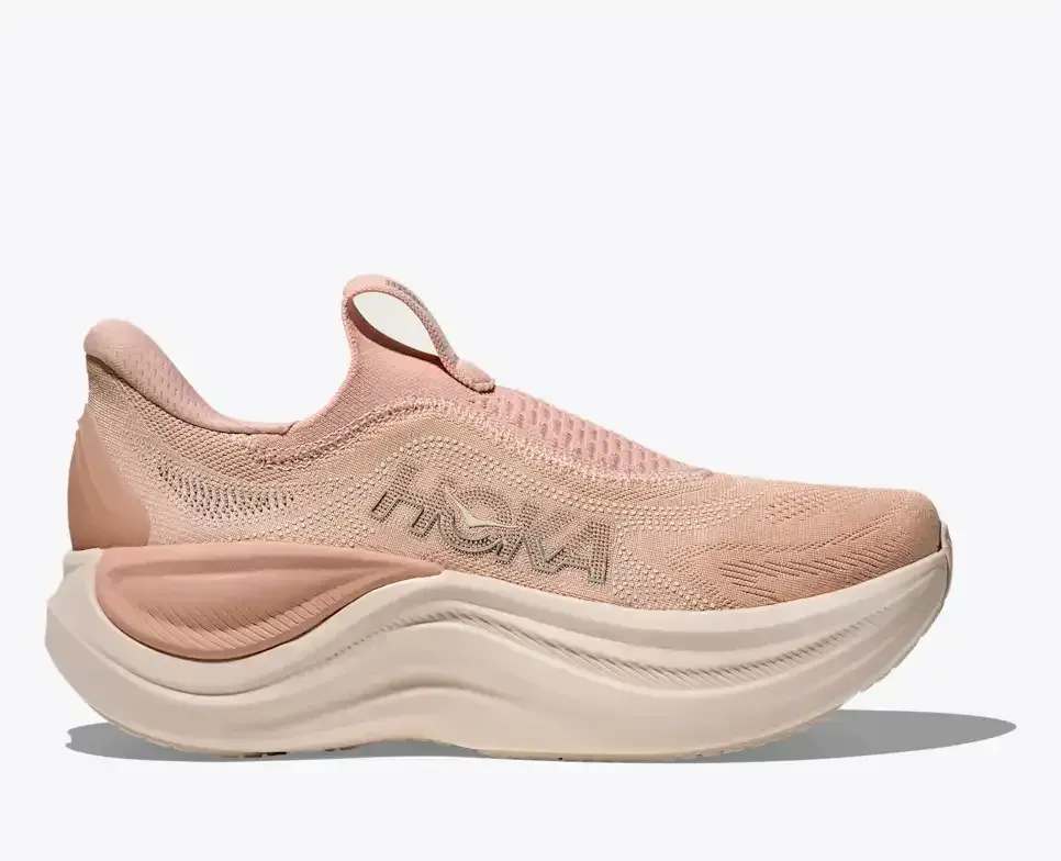 HOKA Skyward Laceless Rose Latte Rose Cream (Damen) Media front view
