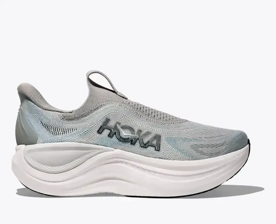 HOKA Skyward Laceless Stardust Stellar Grey Media front view