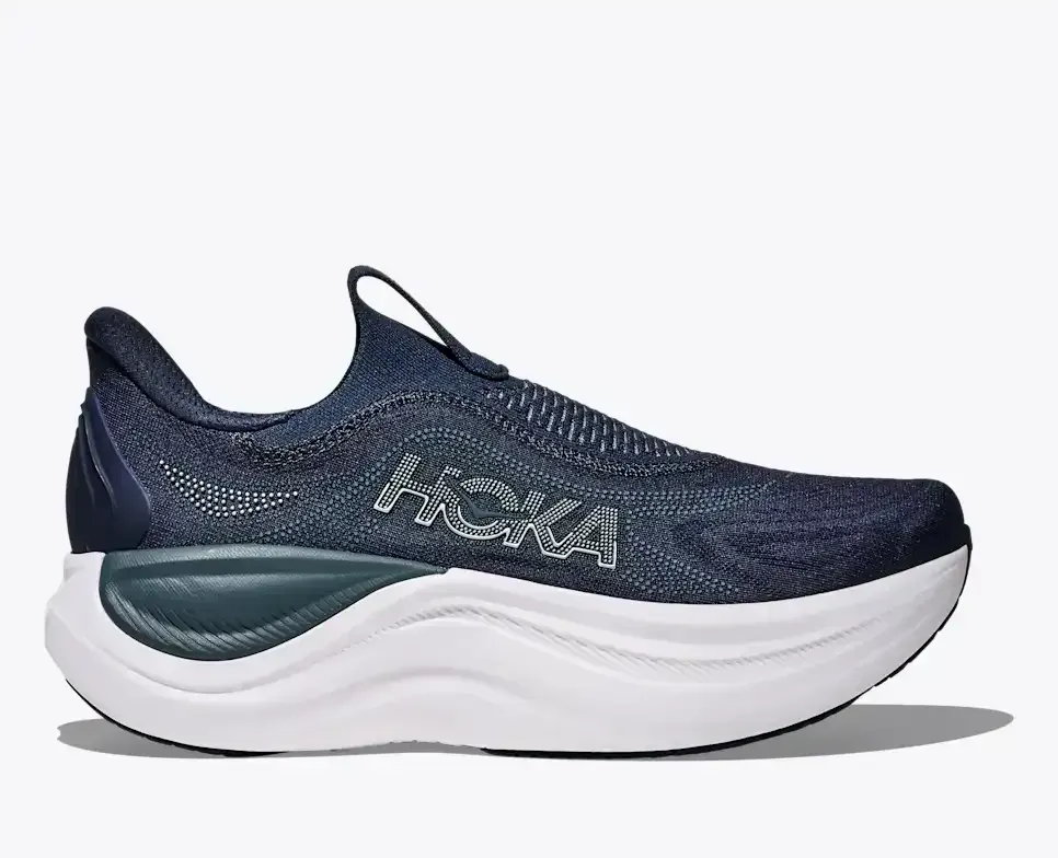 HOKA Skyward Laceless Varsity Marineweiß Media front view