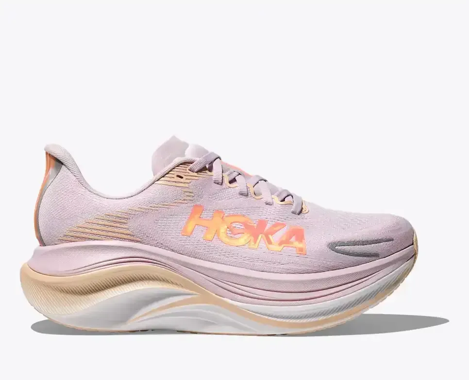 HOKA Skyward X 2 Lilac Cream Tangerine Glow (Damen) Media front view