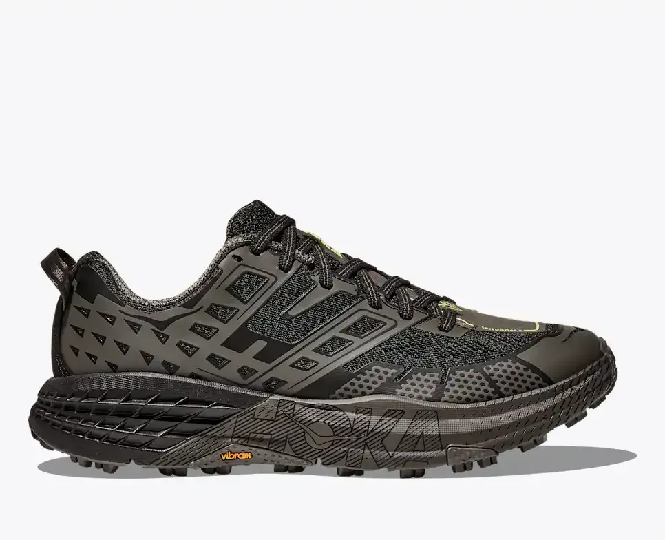 HOKA Speedgoat 2 Schwarz Asphaltgrau Media front view