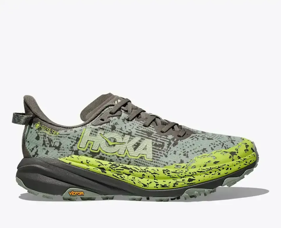 HOKA Speedgoat 6 GORE-TEX Schiefer Aloe Vera Media front view