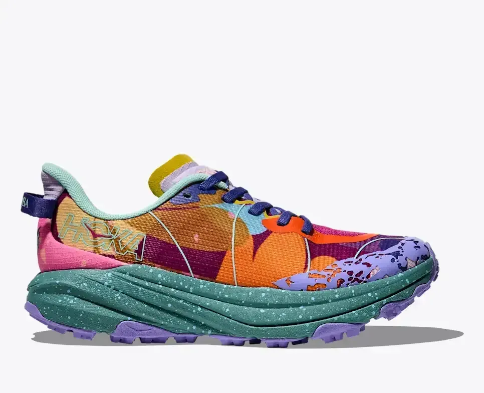 HOKA Speedgoat 6 Studio Proba Rouge Aegean Blue (GS) Media front view