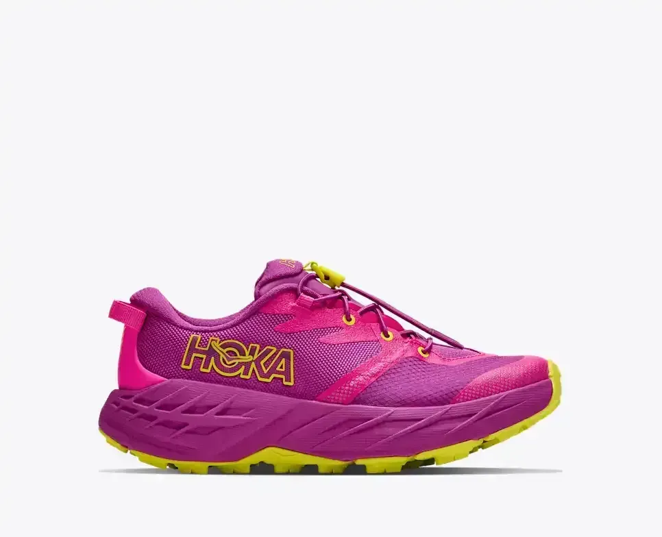HOKA Speedgoat 7 Fuchsia (GS) Media front view
