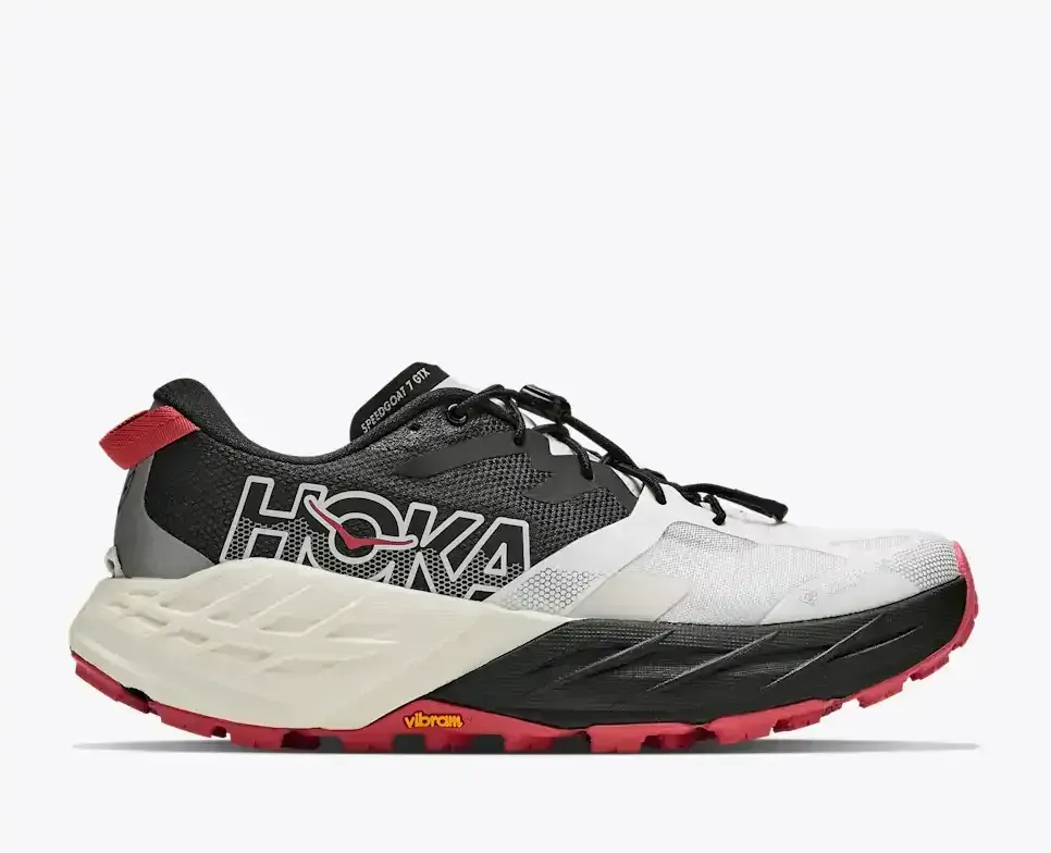 HOKA Speedgoat 7 GORE-TEX® Alabaster Schwarz (Damen) Media front view