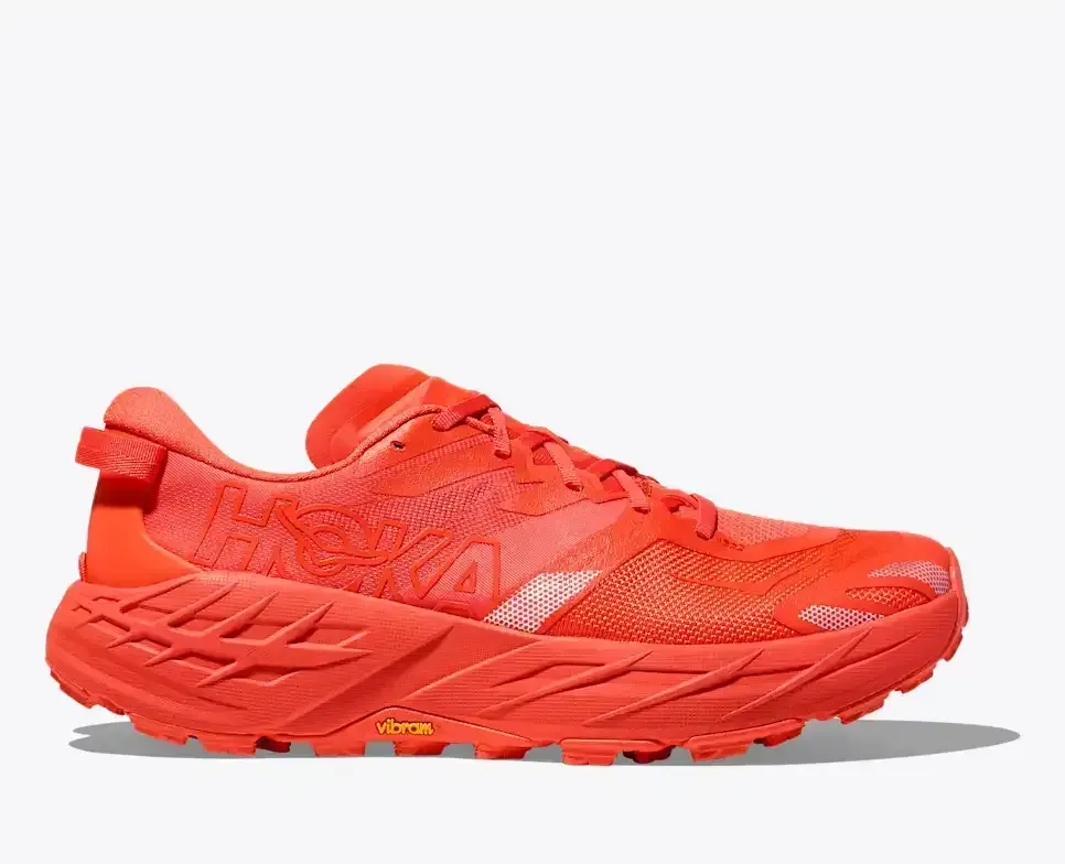 HOKA Speedgoat 7 Trail Bell Pepper Media front view