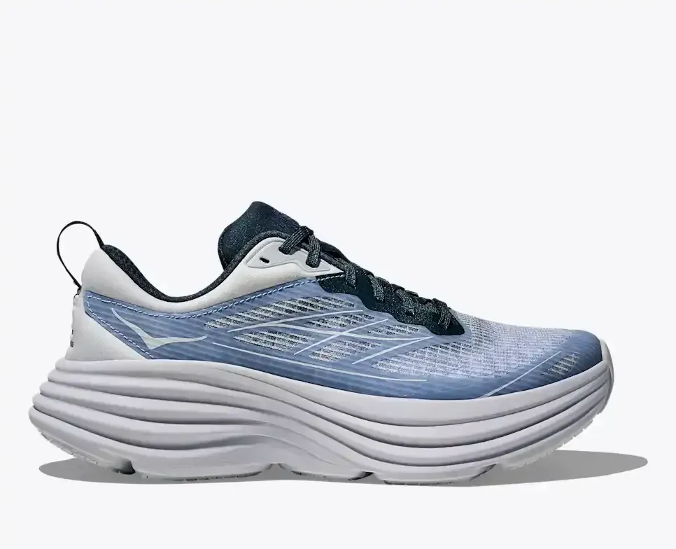 HOKA Stealth/Tech Bondi 8 Caged Sea Ice Grape Achat Media front view