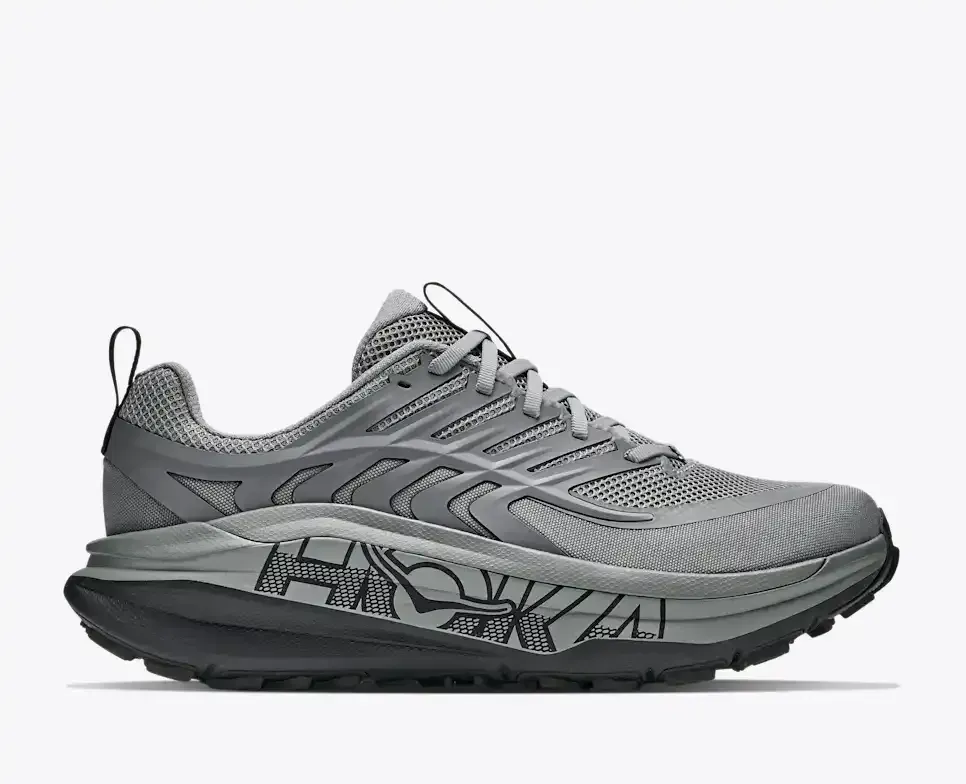 HOKA Stinson 8 Galactic Grey Schwarz Media front view