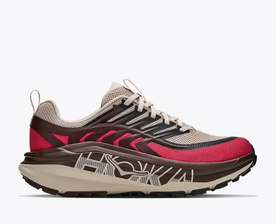 HOKA Stinson 8 River Rock Grey Spiced Chocolate Media front view