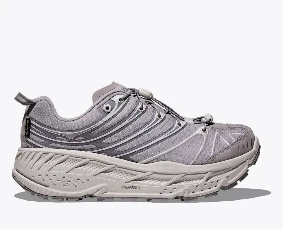 HOKA Stinson EVO GORE-TEX Foggy Grey Media front view