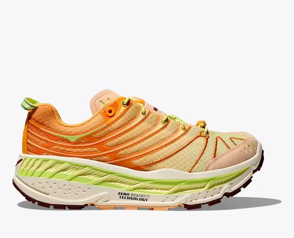 HOKA Stinson EVO OG Solar Flare Cantaloupe Media front view
