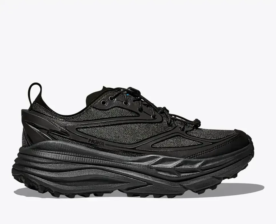 HOKA Stinson One7 + Dover Street Market Schwarz Media front view