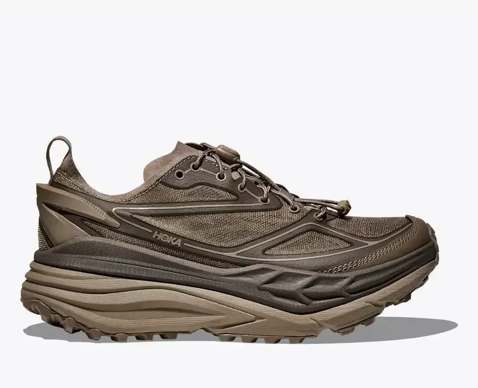 HOKA Stinson One7 Light Roast Asphalt Media front view