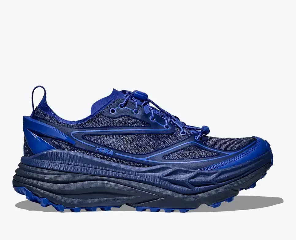 HOKA Stinson One7 Midnight Blue Varsity Navy Media front view