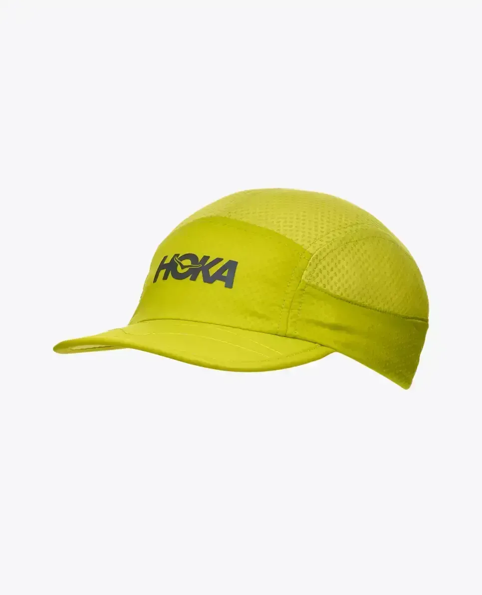 HOKA Trail Run Hat Hoka Citrus Media front view