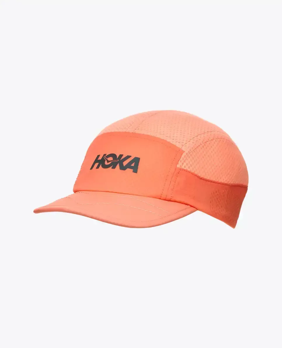 HOKA Trail Run Hat Neon Cantaloupe Media front view