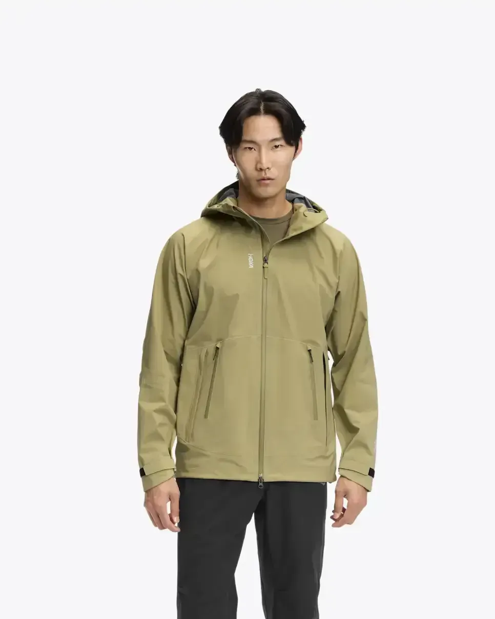 HOKA Transportjacke GORE-TEX Wild Mushroom Media front view