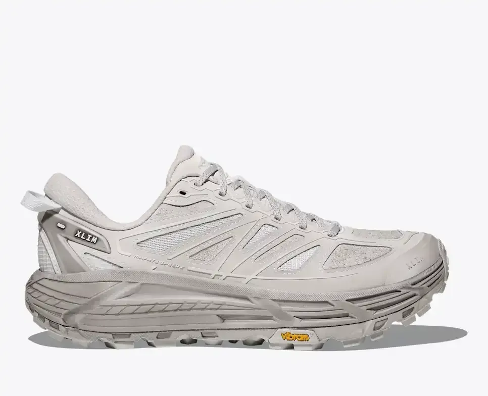 HOKA x XLIM Mafate Speed ​​2 Grauer Schaumstoff Media front view