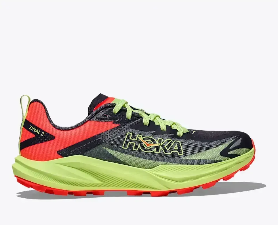 HOKA Zinal 3 Squid Ink Neon Yuzu (Damen) Media front view